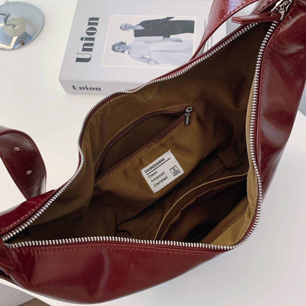 PU Leather Inner Pocket Handbag Crossbody Bag for Women with Adjustable Strap Clutch Purse Large-capacity Travel Shopping Bag