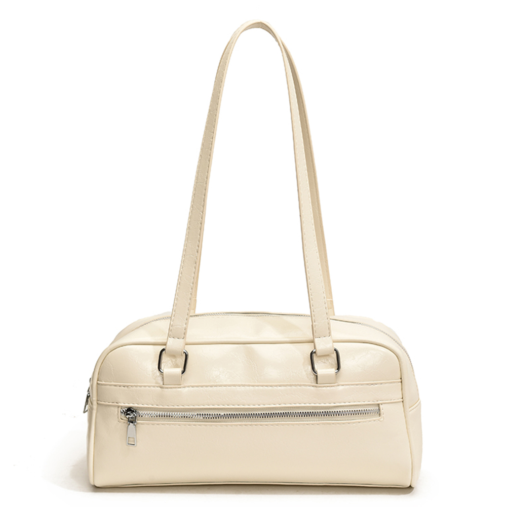 Women PU Shoulder Bag Stylish Armpit Bag Solid Color Fashion Underarm Bag Large Capacity Trendy Tote Handbag Outdoor Travel Bag