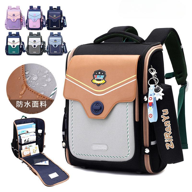 High Quality Elementary School Orthopedic Backpack for Boys Girls Back Support School Bags for Kids Boys Waterproof Backpack