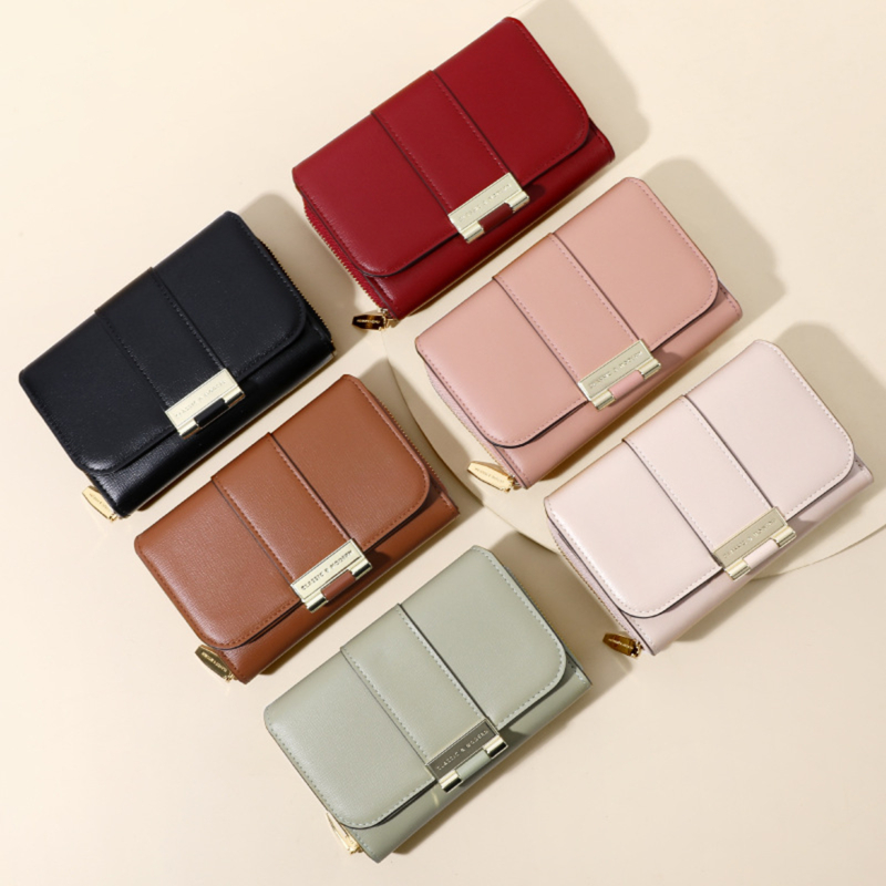 zxx333 Women Light Luxury Card Holder Short Walet Multi Card Card Holder Travel Clutch Bag Zipper Wallet With Coin Purse