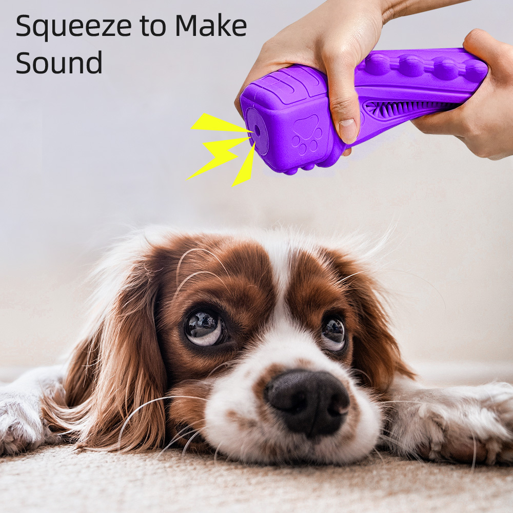 Kinyu Pet Supplies Original Factory 2023 Dropshipping Product Purple Saw Shape Dog Teeth Cleaning Squeaky Durable Chew Dog Toy