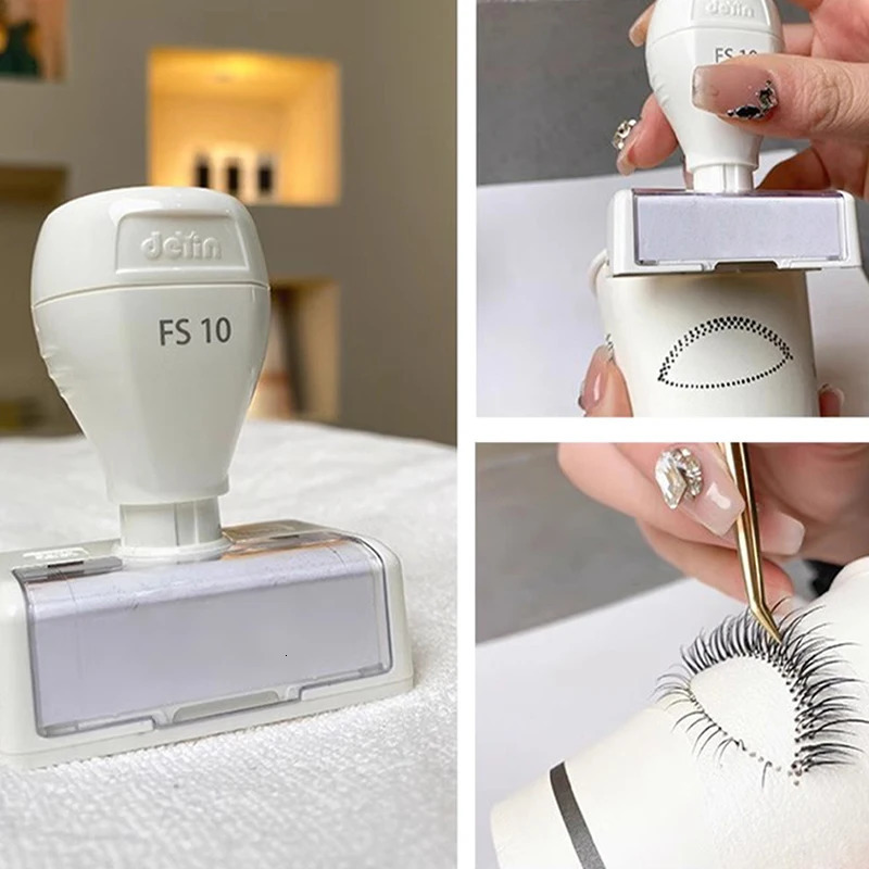 Eyelash Practice Extension Tool with Stamps to Assist Women in Plastic Makeup Stamps 241107 ww
