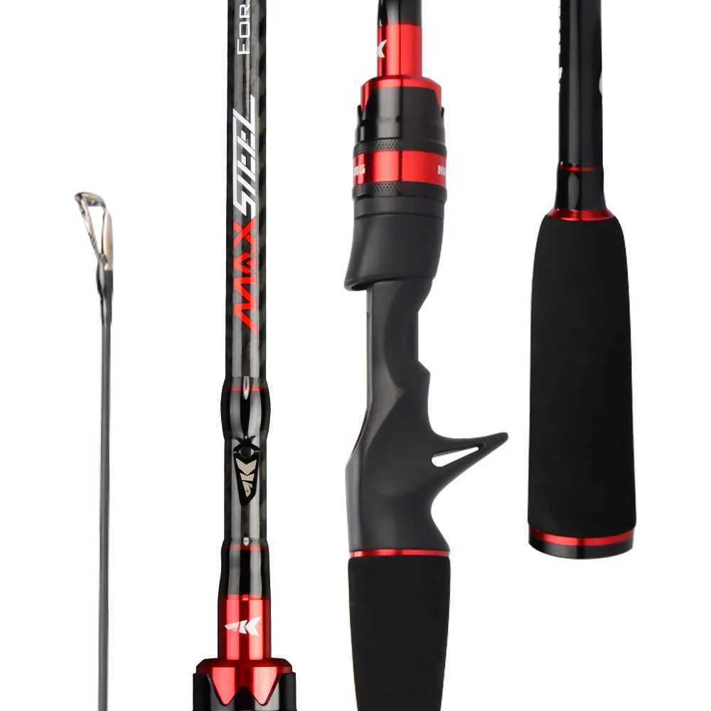 KastKing Max steel rod Caen rotary casting fishing rod with 1.80m 2.13m 2.28m 2.4m bass fishing bait rod W241108