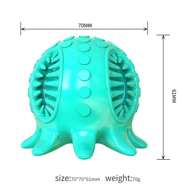 Interactive Octopus Pet Dental Care Toy Dog Chewing Toy Eco-friendly Squeaky Pet Toothbrush Dog Chew Toys