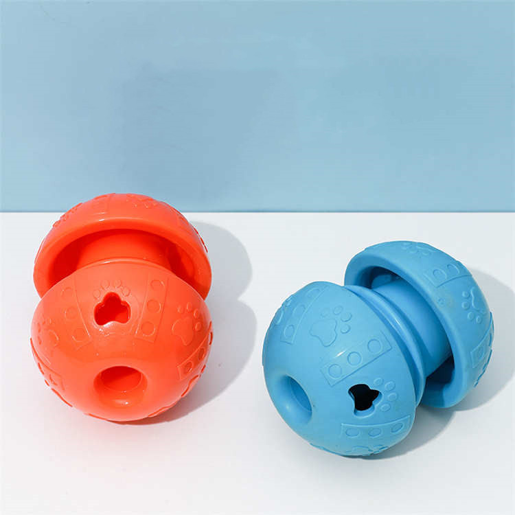 Hot-selling Removable Pet Dog Feeder Roller Toys Wholesale Eco-friendly Non-toxic TPR Dog Cat Food Leaking Interactive Toys