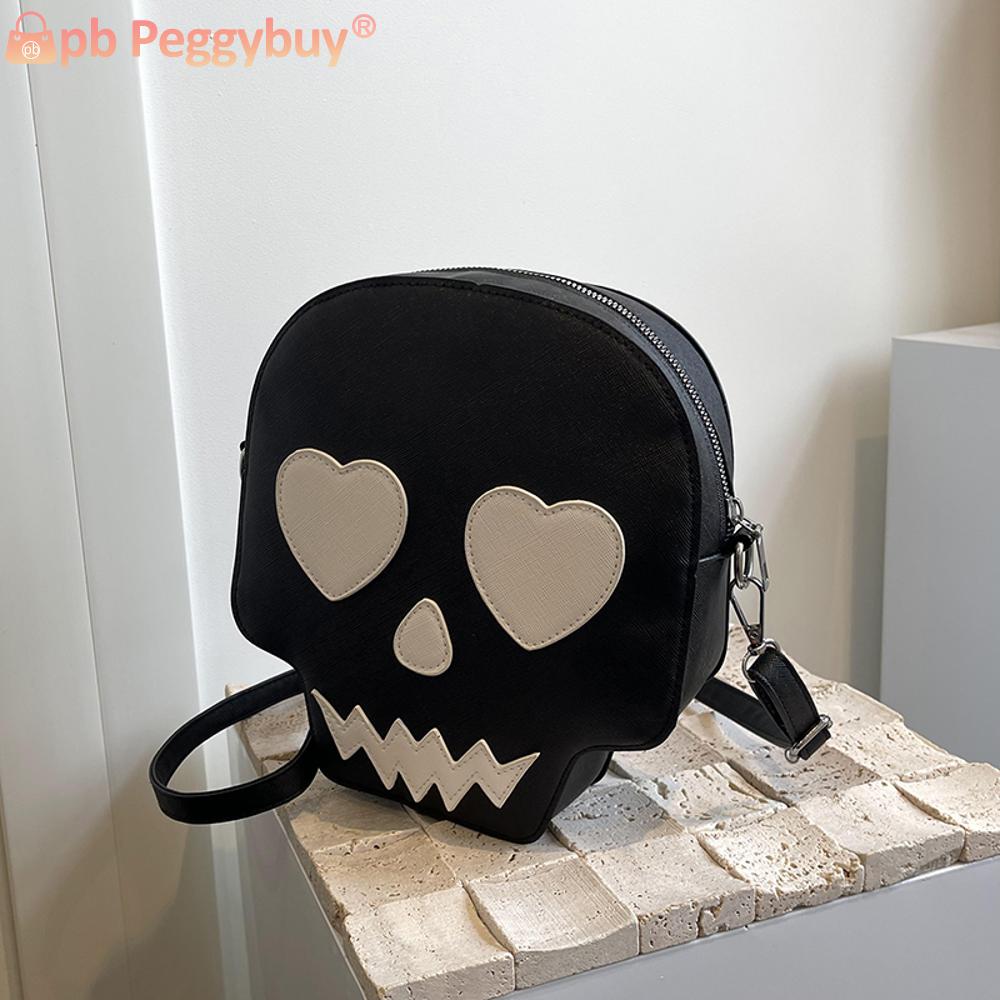 PU Skeleton Bag Creative Crossbody Wallet Novelty Shoulder Bag Skull Coin Purse Funny Messenger Bag Halloween Ghost Purse