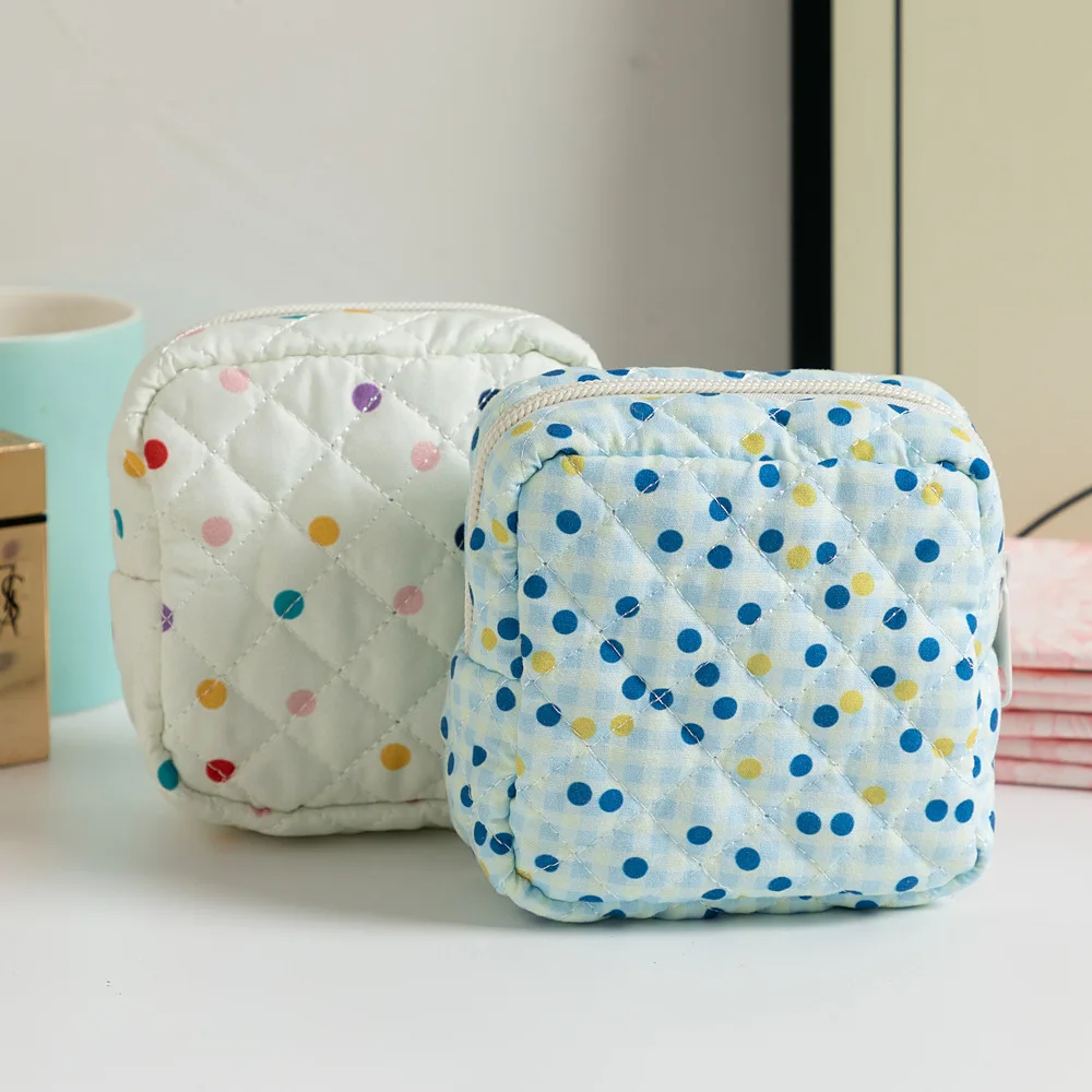 Small Lipstick Makeup Pouch Mini Women Cute Cosmetic Bag for Gaskets Napkin Towel Storage Bags Pouch Case Sanitary Pad Organizer
