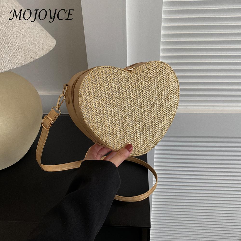 Women Fashion Hobo Bag Large Capacity Straw Messenger Bag Casual Zipper Lightweight PU Solid Color Ins for Travel Vacation Daily