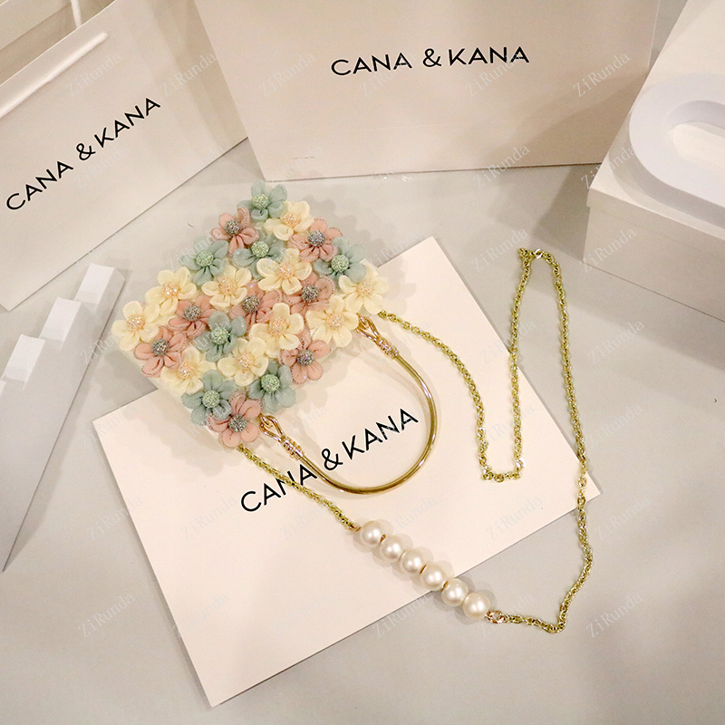 Fashion versatile foreign style flower fairy autumn new trendy women's bag single shoulder portable messenger bag chain