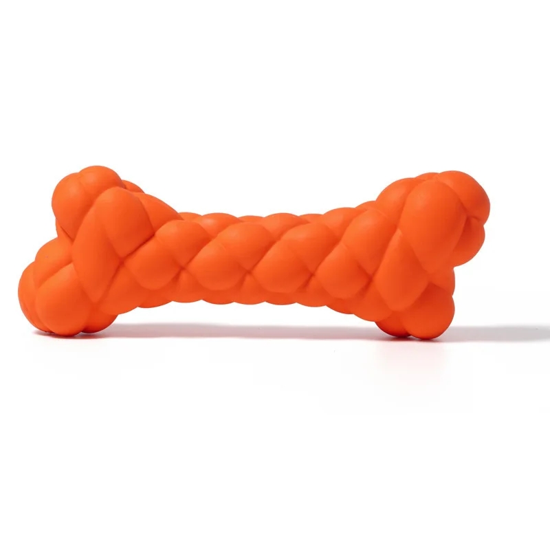 Tooth Grinding Sound Flat Bone Gnawing Cleaning Rubber Dog Products Bite Resistant Wear Resistant Sound Pet Interactive Toy