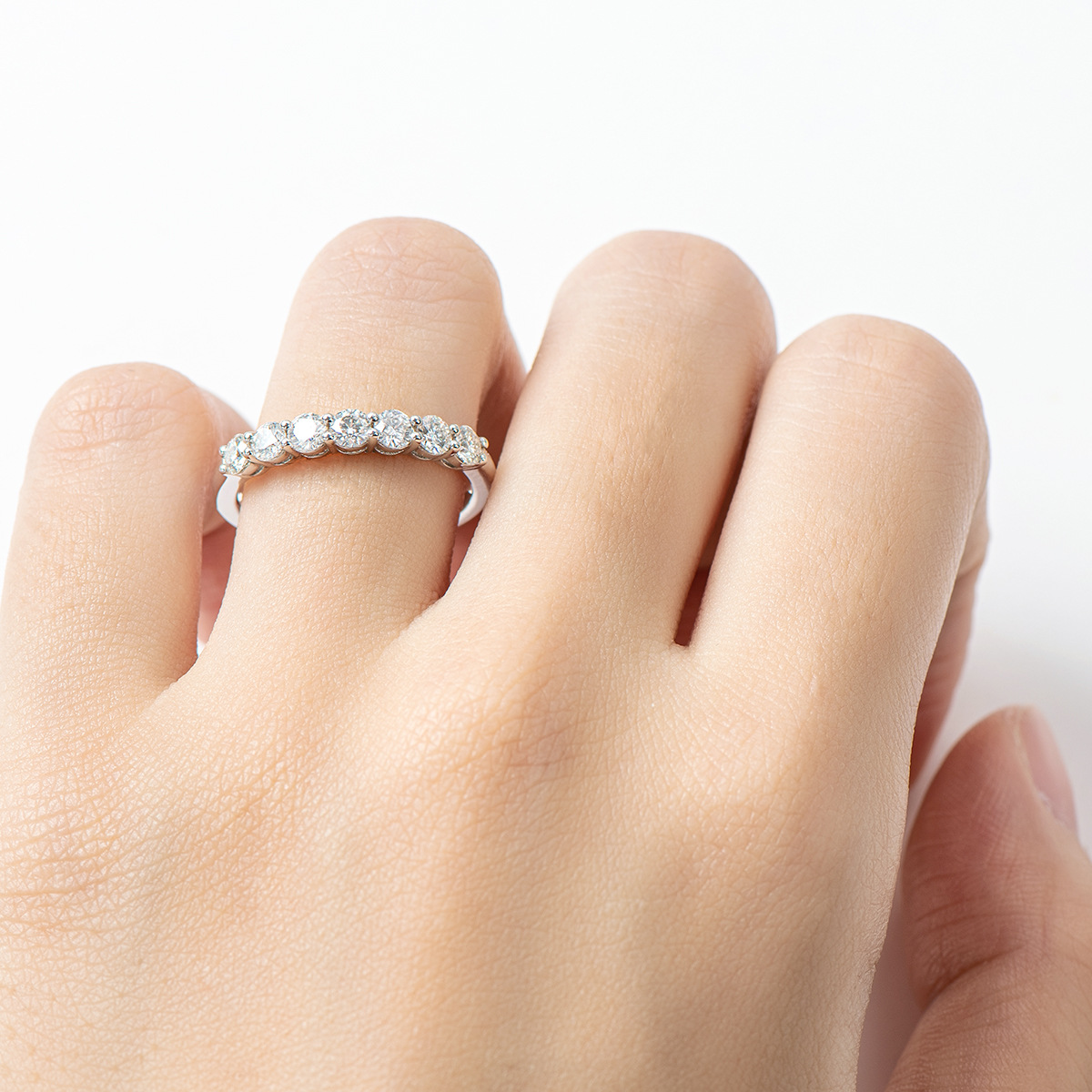 Luxury Moissanite Band Rings Promise Ring for Women 100% Original 925 Sterling Silver D White Gold Diamond Rings Eternity Wedding Fine Jewelry Gift US