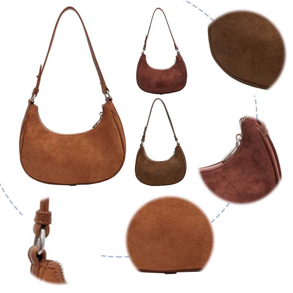 Crescent Shoulder Bag for Women Adjustable Strap Cute Hobo Bag Clutch Purse for Work Travel