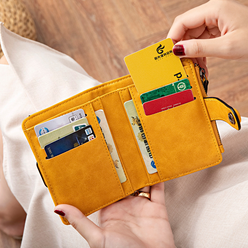 Wallet for Women Multiple Card Slots Student Fashionable Women's Wallet Korean Style Versatile Simple Short Wallet