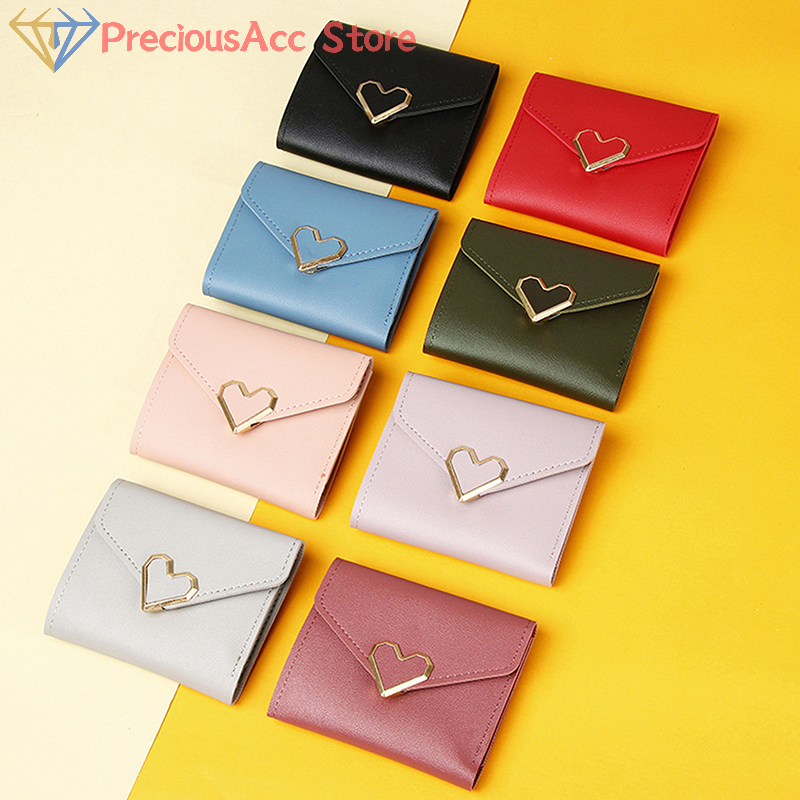 New Wallets Fashion PU Leather Embroidered Small Wallet Cute Card Holder Multi-card Slot Minimalist Mini Coin Purses For Women