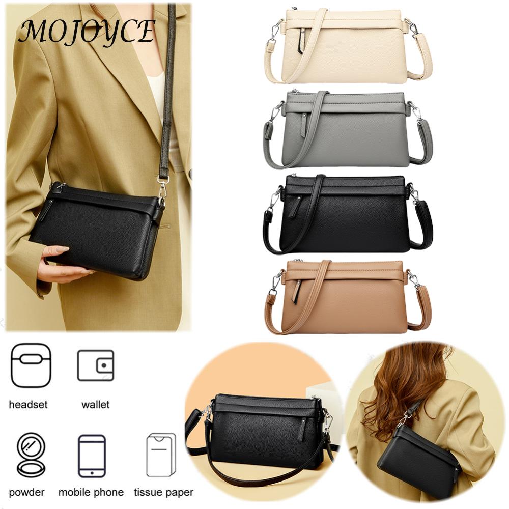 Crossbody Bag for Women Multi Compartment Shoulder Bag PU Leather Wristlet Clutch Handbag for Work Travel