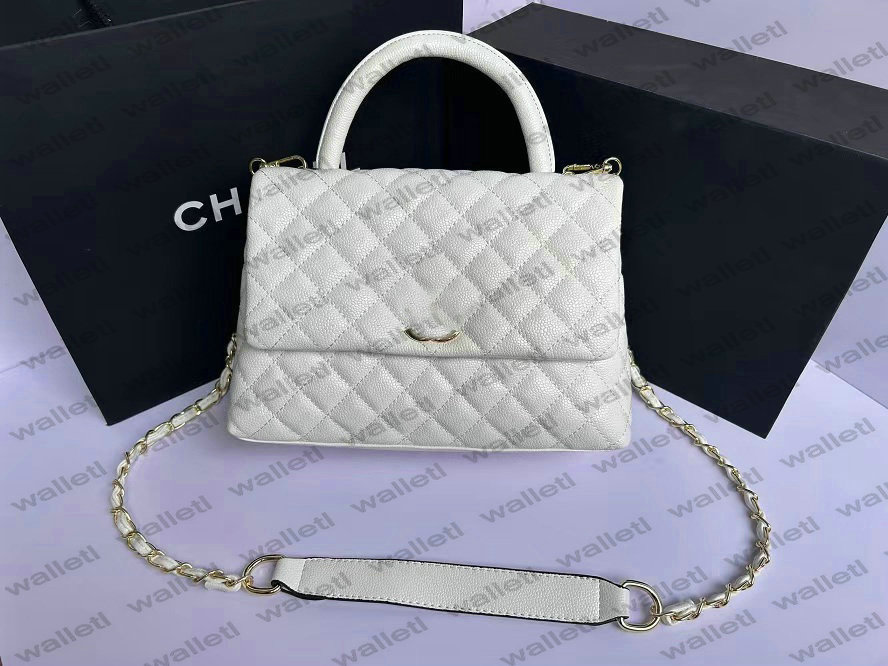 Designer Handbag Shoulder Chain Bag Clutch Flap Totes CF Bags Wallet Check Velour Thread Purse Metal Letters Solid Hasp Waist Square Stripes Women Luxury Handbags