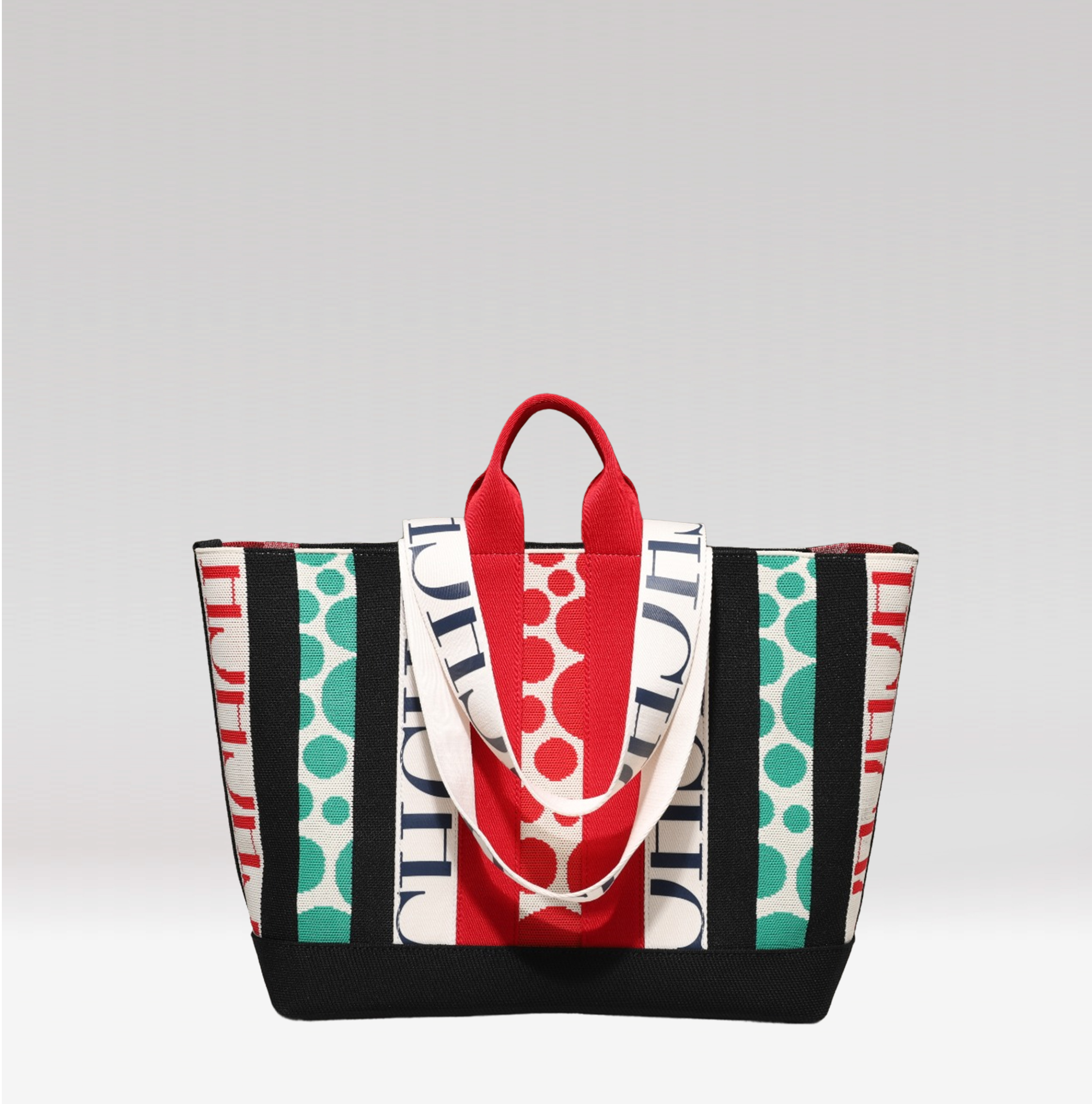 Large Capacity Women Material Shopping CHHC Holiday Handbag New Fashion Classic Retro Stripe Decoration Shoulder Bag designer bag