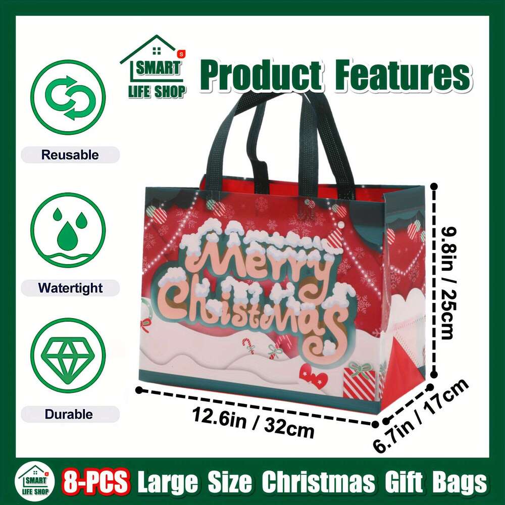 Christmas Versatile Non-Woven Xmas Tote Bags