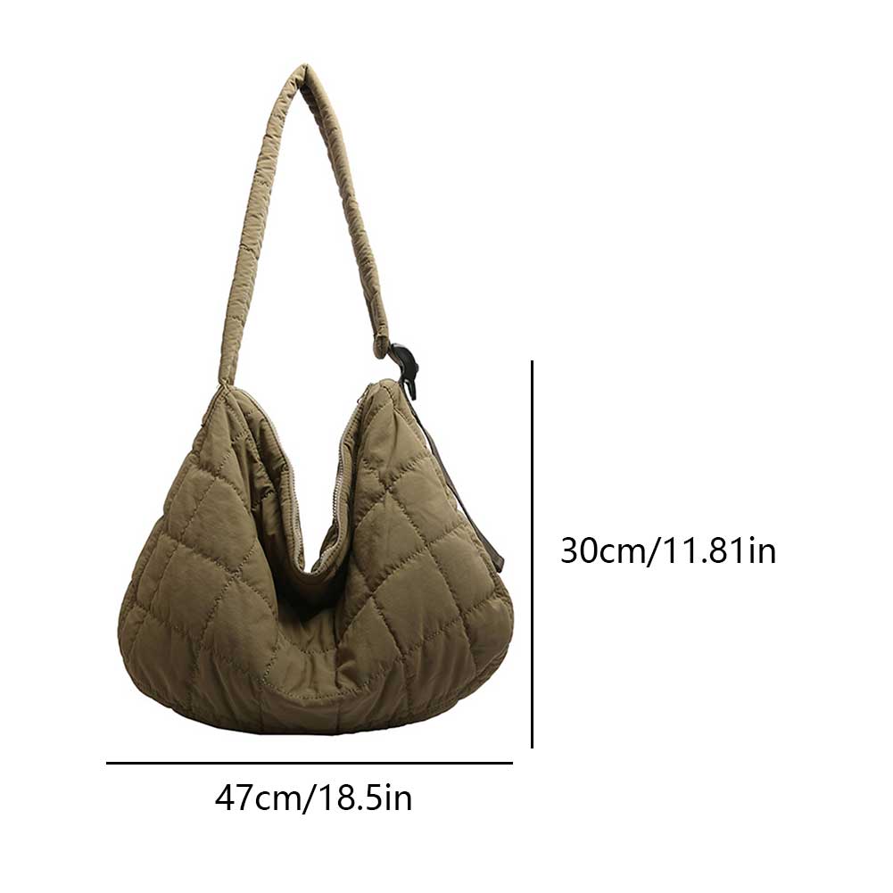 Cotton Padded Crossbody Bags for Women Quilted Puffer Shoulder Bag Puffy Messenger Cloud Bag Female Handbag Purse for Women 2024