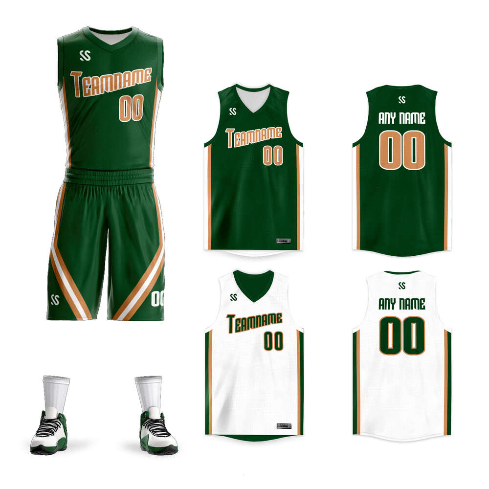 2025 Custom Reversible Jersey Sets Men/Youth Double-Sided Basketball Shirt Suit Print Sportwear Team Game Training Uniform