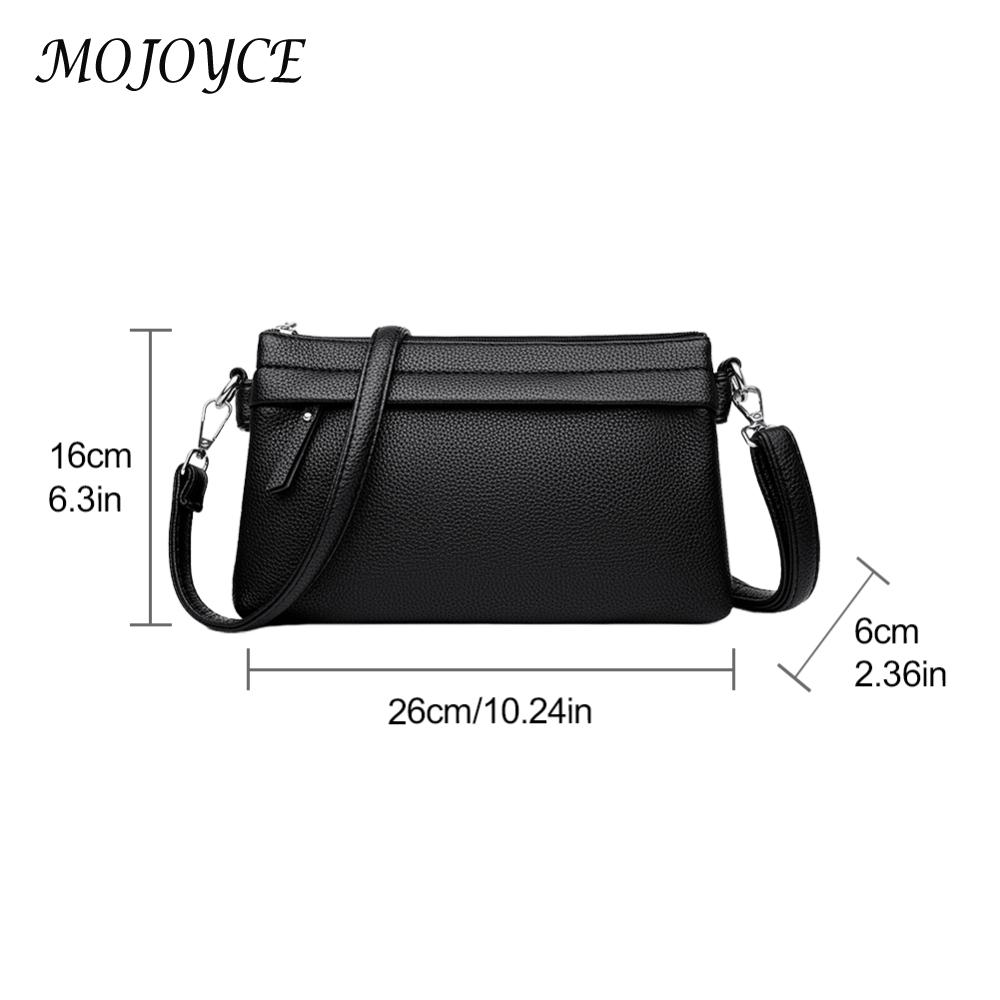 Crossbody Bag for Women Multi Compartment Shoulder Bag PU Leather Wristlet Clutch Handbag for Work Travel