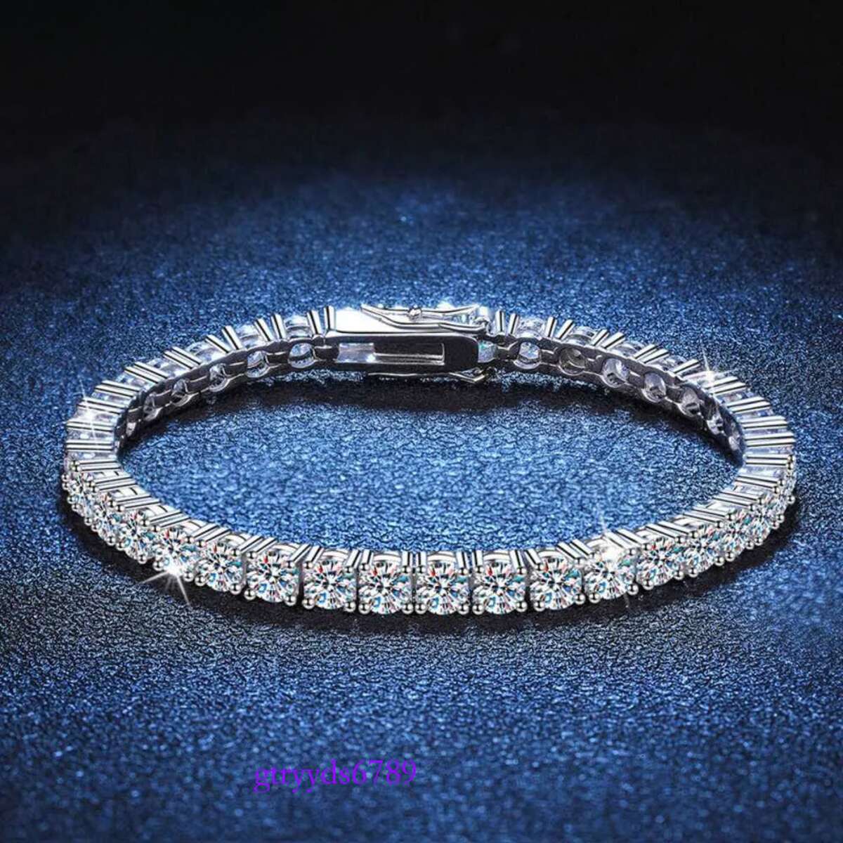 2mm-5mm VVS Dia for Womens Sterg Sier Lab Grown Moissanite Tennis Bracelet