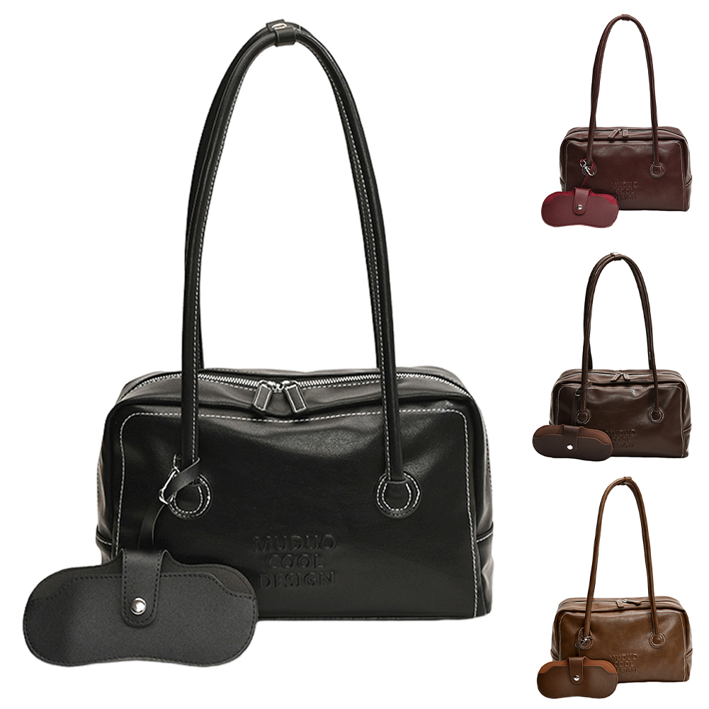 Shoulder Bag for Women with Double Zip Underarm Bag PU Leather with Inner Pocket Hobo Bag for Work Travel