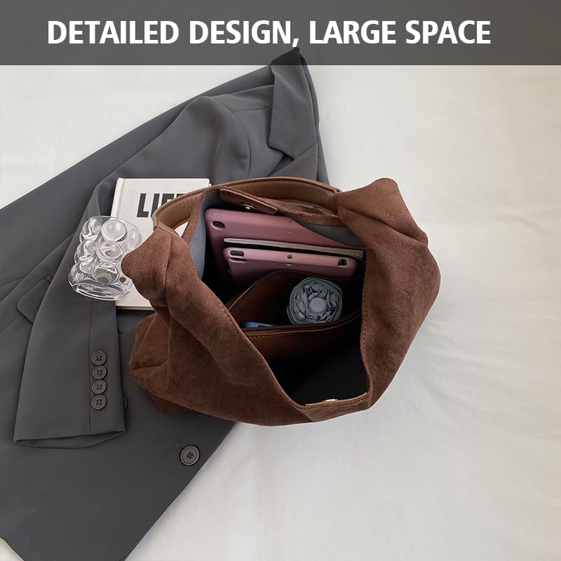 Brown Suede Bags for Women New Brown Suede Tote Bag for Women Suede Hobo Bag Brown Suede Purse Bag Handbag