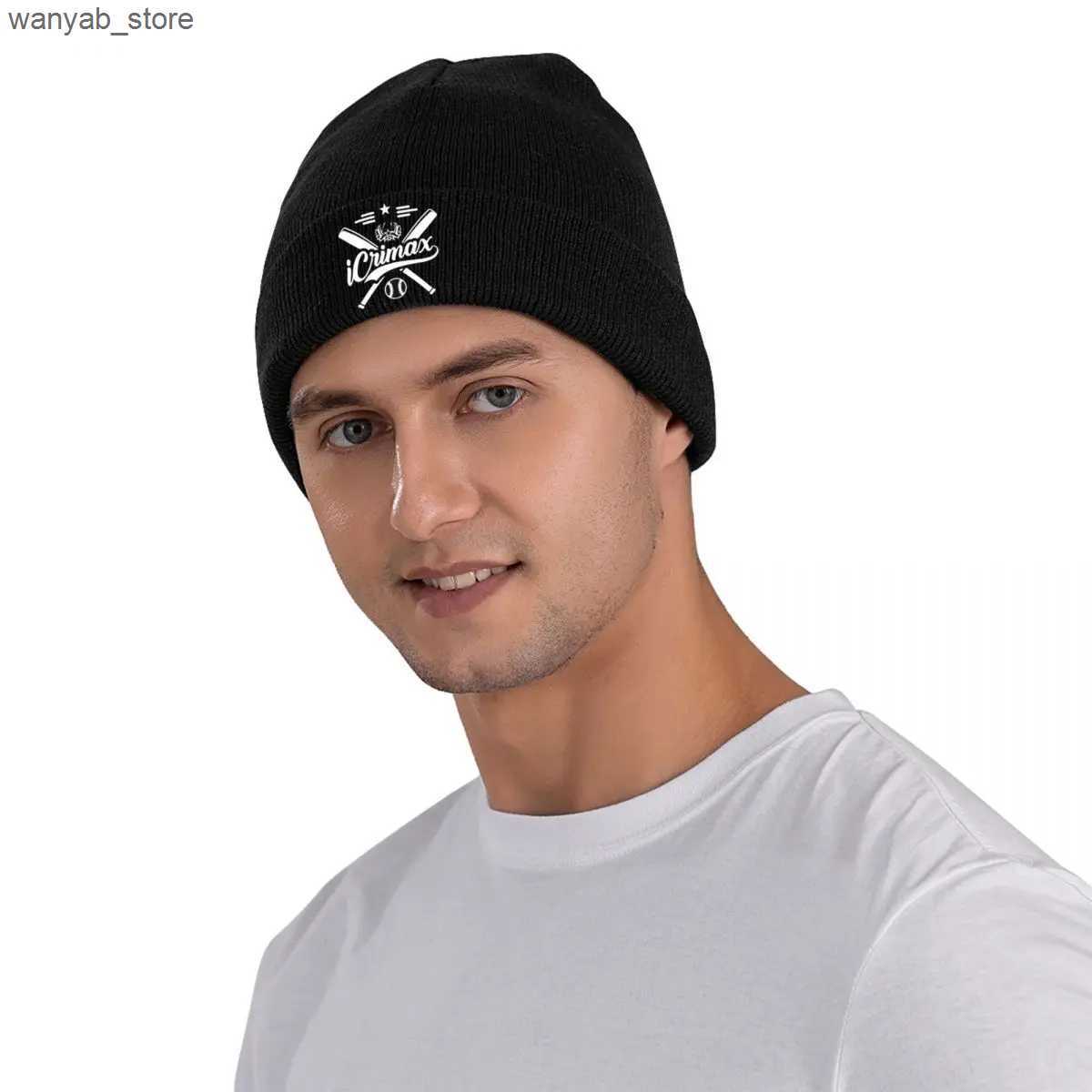 Beanie/Skull Caps Icrimax Wall And Art Knitted Hat Womens Mens Skullies Beanies Autumn Winter Hat Acrylic Warm Melon Cap L240910