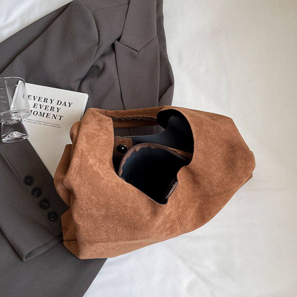 Suede Slouchy Handbag Purse for Women Suede Shoulder Bag Retro Winter Women's Bag Fashion Trendy Ladies Shopping Clutch Hobo Bag
