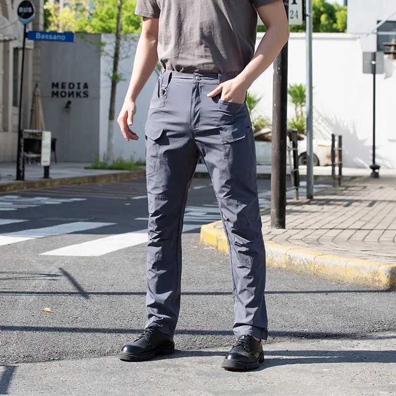 Cargo Pants Soft Shell Charge Outdoor Pants Ix7 Tactical Pants Mens Elastic Loose Military Camouflage Quick Drying Pants LX241107