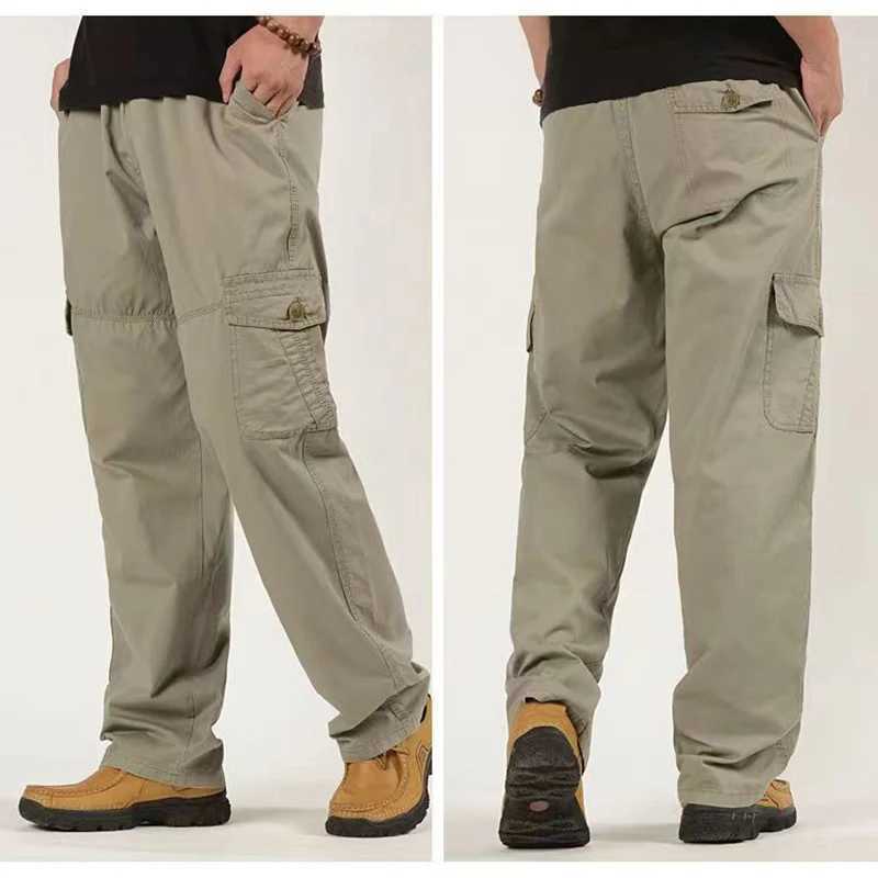 6XL Winter Men Fleece Pants Large size Mens Cargo Pants Trousers Men Sports Sweatpants Thicken Style Trousers Jogger Pants Male LX241107