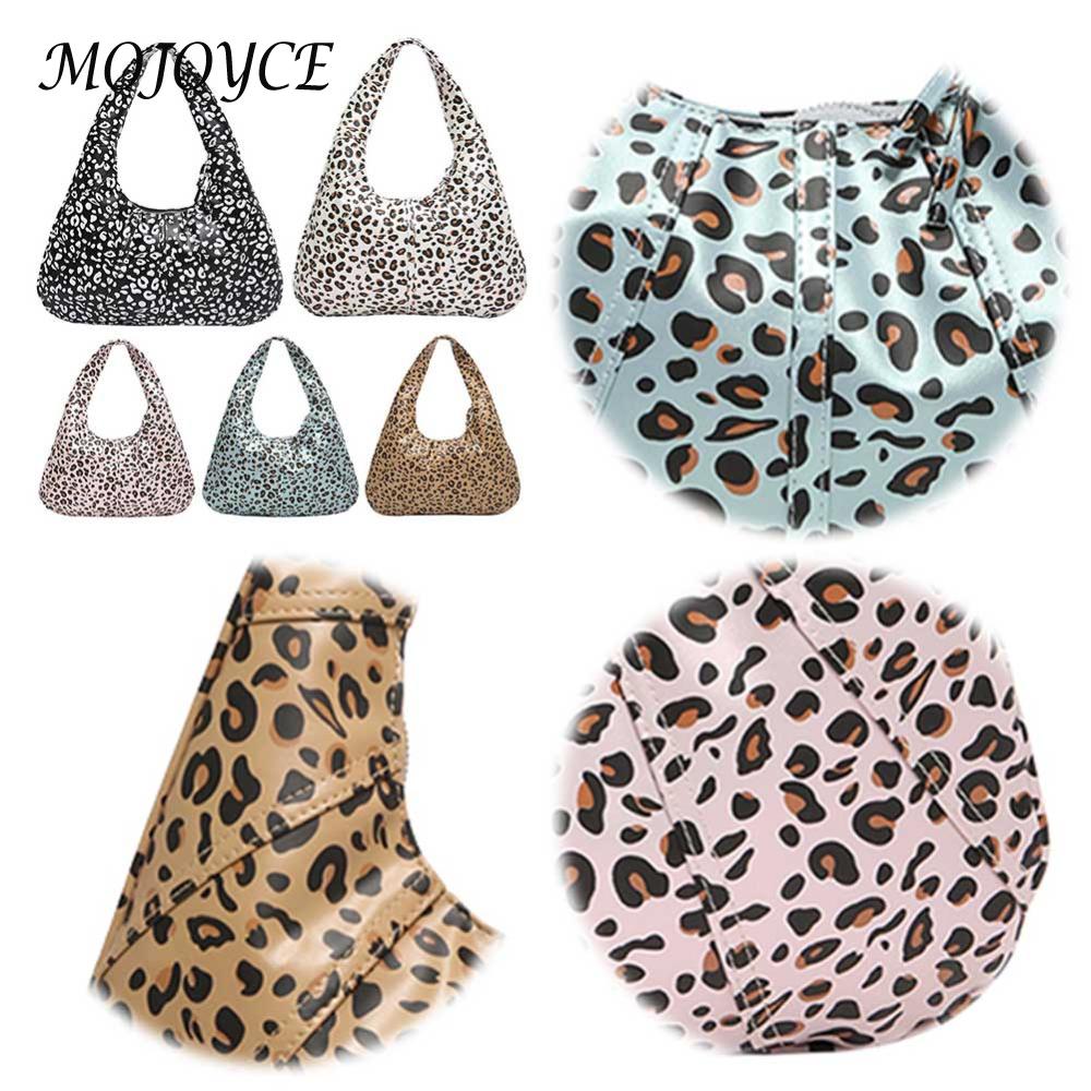 Leopard Print Crescent Shoulder Bag PU Leather Hobo Bag Ladies Underarm Bag for Women Work Shopping Travel