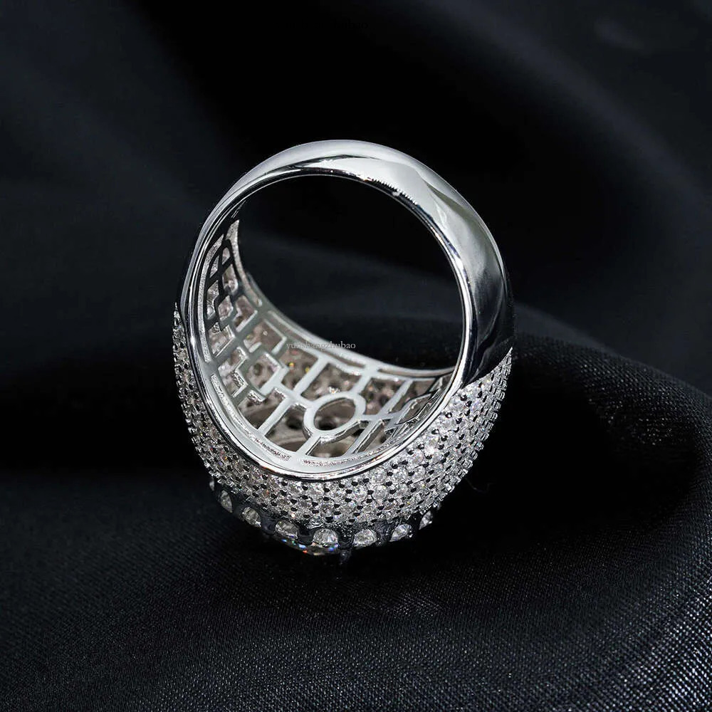 8mm Moissanite for Men Iced Out Rings Women S Sier Wedding Ring Finger Jewelry Pass Dias Tester Free Shipping