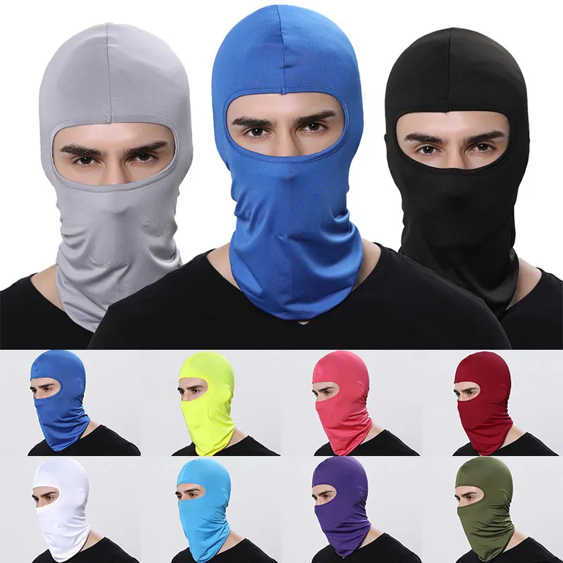 Mask Autumn Winter Polyester Balaclava Ski Mask Motorcycle Cycling Masks Lightweight Helmet Neck Warmer Gaiter Tube Hat 40 Colors LL