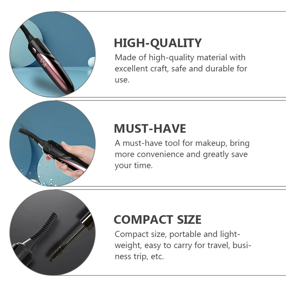 Electric heating eyelash curler eyelash brush long-lasting heating eyelash curler female makeup tool 241107