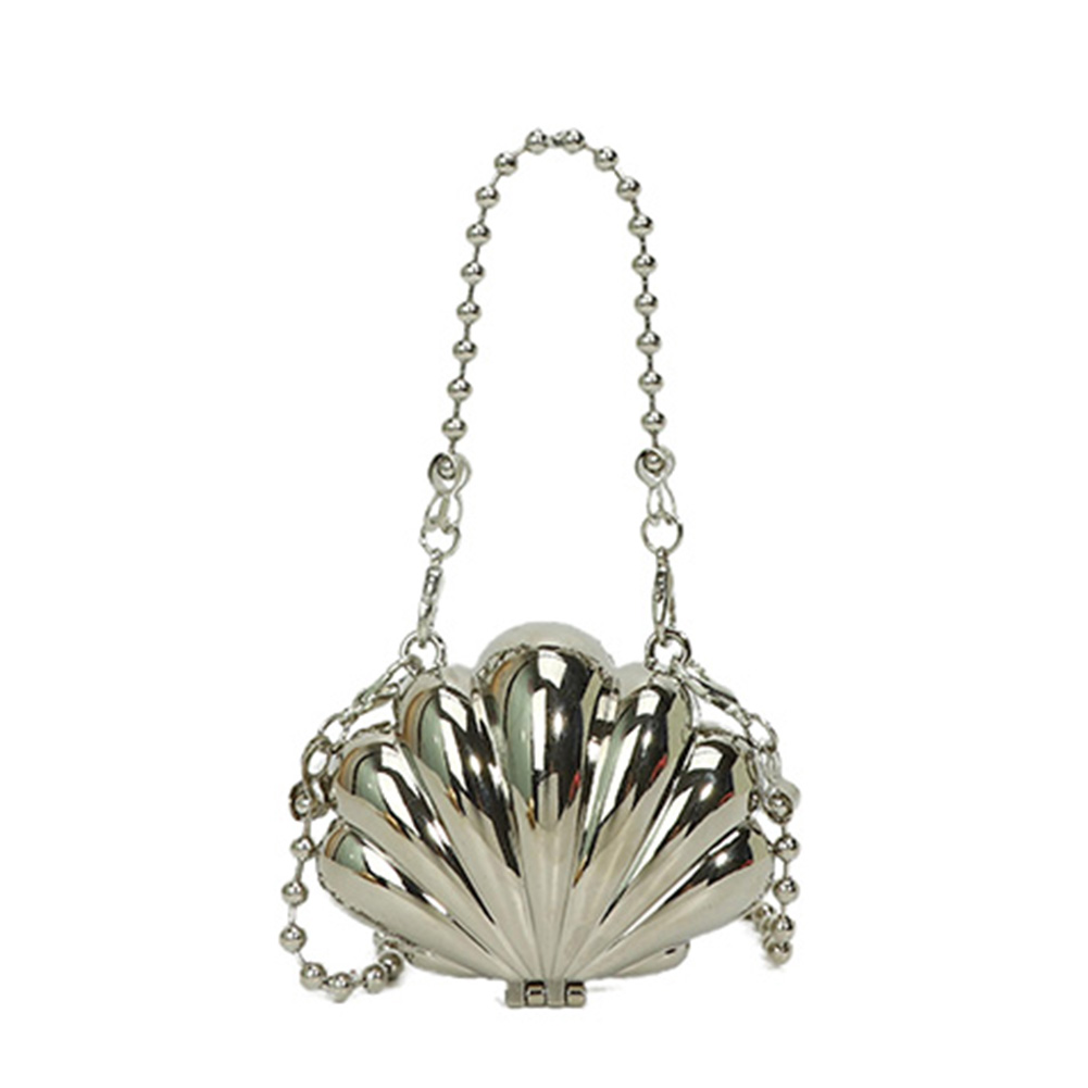 Shell Shape Evening Clutch Purse Novelty Fashion Evening Bags Trendy Crossbody Bag Small Elegant Handbag Wedding Party Bag
