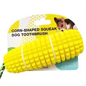 Wholesale Durable TPR Teeth Cleaning Maize Corn Pet Chewing Toy Tiny Dog Dental Care Chew Toys for Dogs Toothbrush
