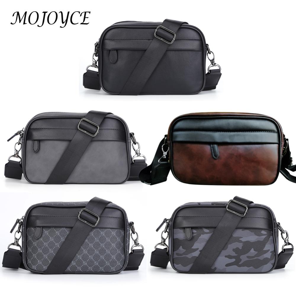 Casual Business Male Messenger Bag Classic Pattern Shoulder Messenger Bag Wide Strap Small Square Plaid Designer for Travel Work