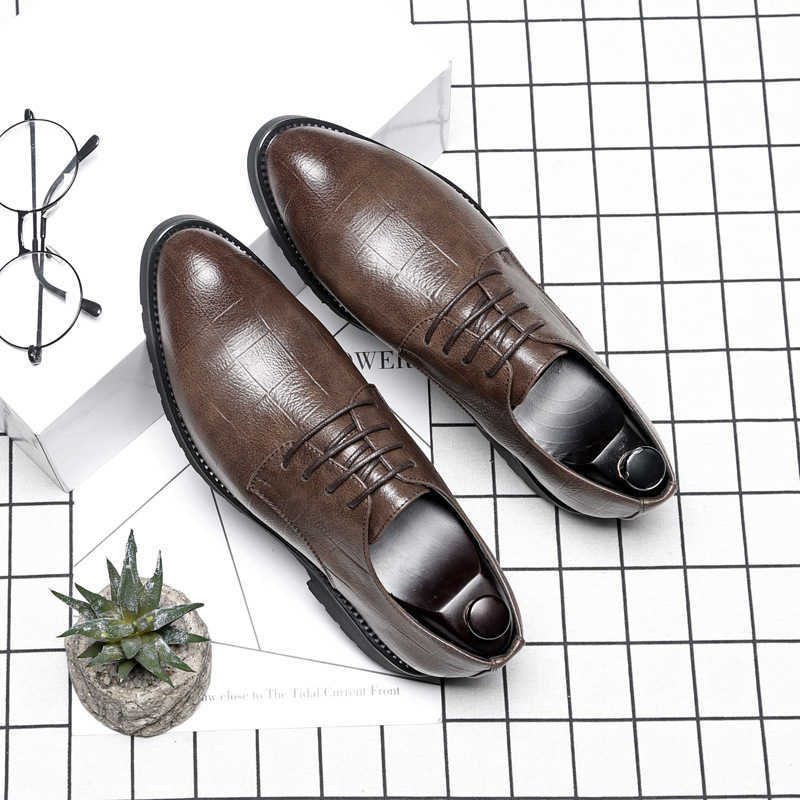 Men Dress Shoes Pointed Mens Casual Shoes Extra Large British Formal Leather Shoes Mens Dressing Shoes 241009