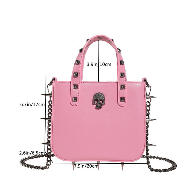 Personality Girls Punk Rivets Y2k Aesthetic Shoulder Bag Korean Gothic Cross Handbags Women Casual Vintage Crossbody Bags Trendy
