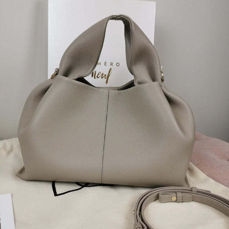New Versatile Solid Color Dumpling Shaped European and American Fashion Handbag Single Shoulder Crossbody Bag for Women