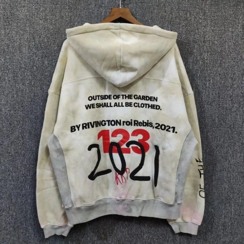 Hikigawa Vintage Letter Print Contrast Color Tops Women Loose Casual Harajuku Long Sleeve Hoddies All Match Sweatshirts 241108