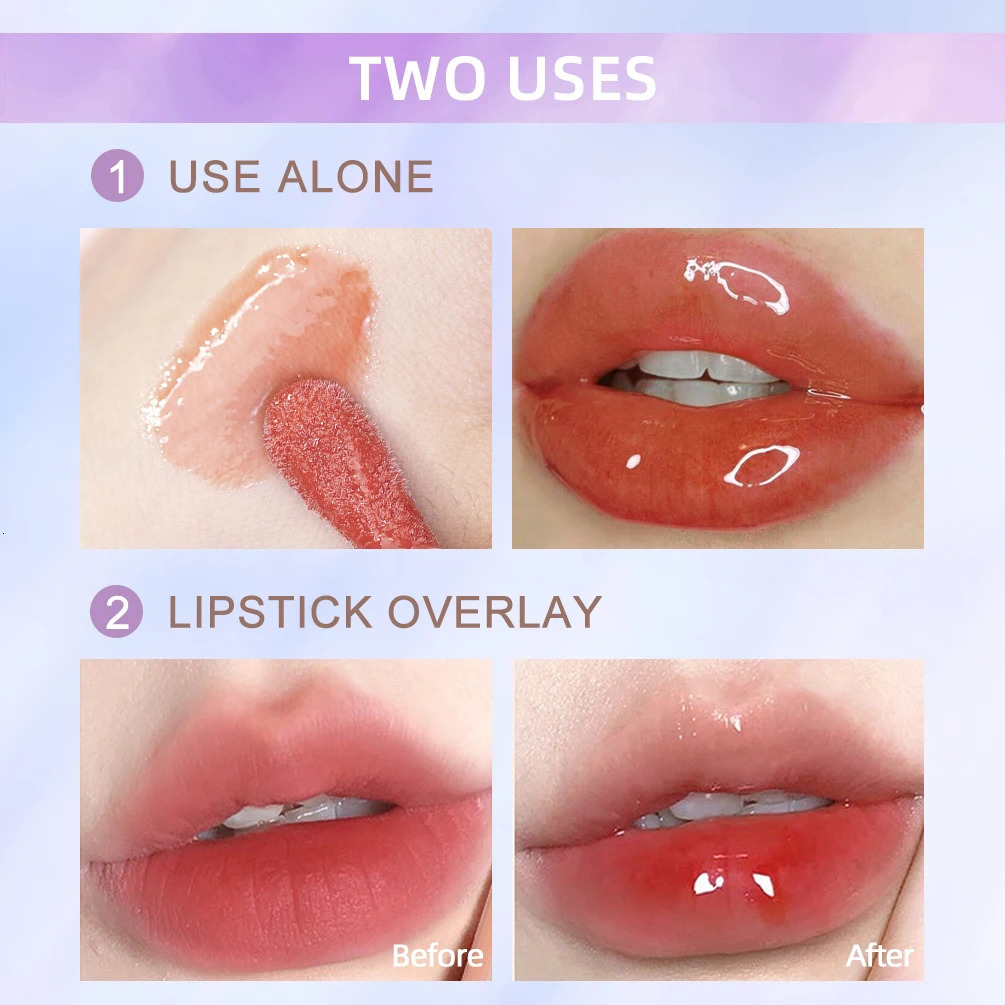 QI transparent fashionable crystal jelly lipstick lustrous sexy lipstick lustrous lipstick coloring lipstick 241107