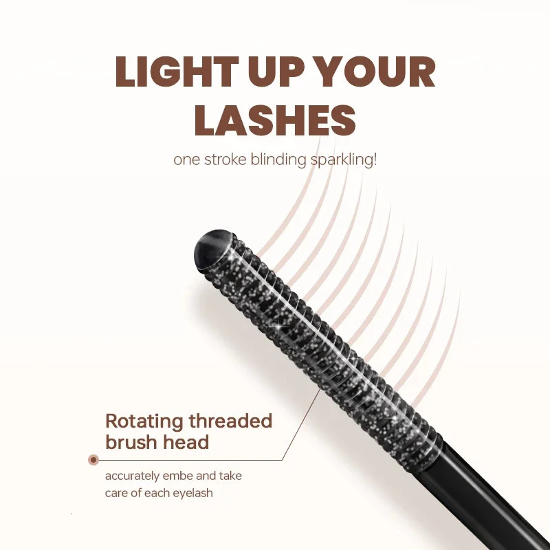 Glitter eye black Glitter diamond eye black Glitter snowflake mascara waterproof thread brush eye black styling tool 241107