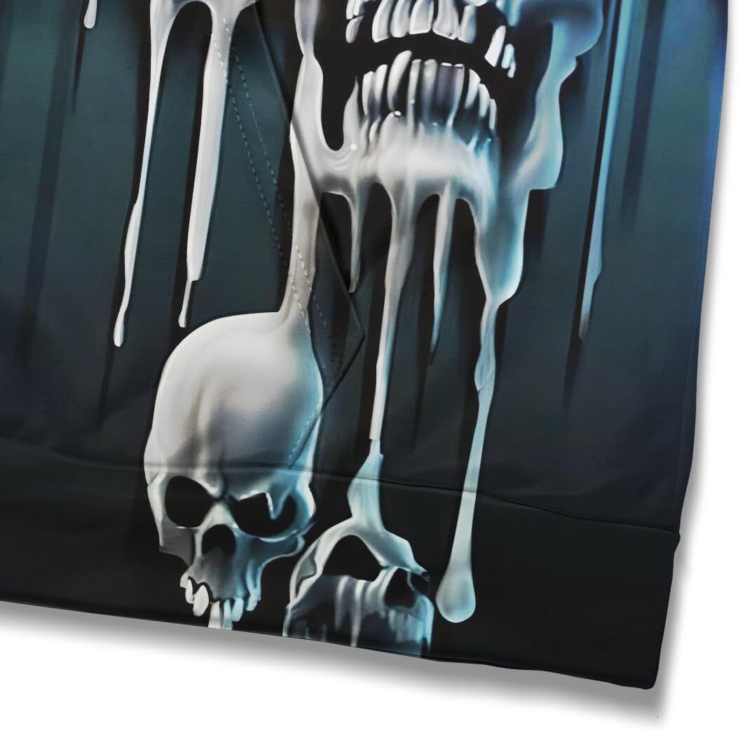 Hoodie for Mens Womens Hoodies Men Skull 3D Graphic Print Sweatshirts Pullover Tops with Pocket Graphic Hoodies sweatshirt Trendy black pattern