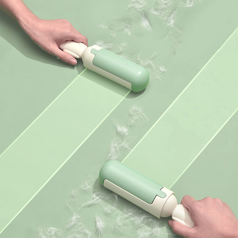 Manufacturers wholesale reusable portable pet hair removal roller sticky brush non-slip handle pet cleaning tools