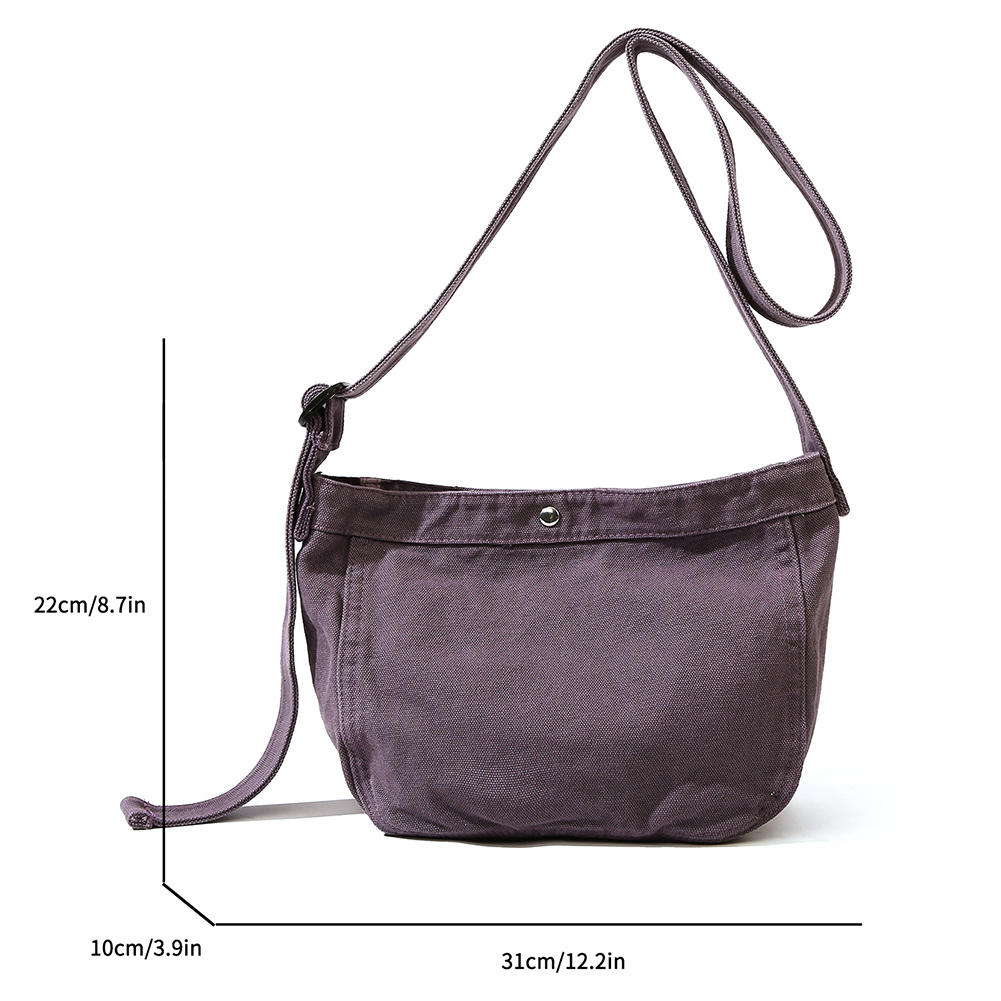 Women Top Handle Bag Large Capacity Student Book Bag Canvas Travel Handbag Solid Color Shopping Leisure Bag