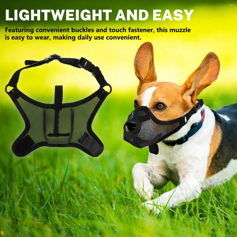 Dog Collars Mask Muzzles Mesh Soft To Prevent Biting Puppy For Medium Sized Pet Polyester