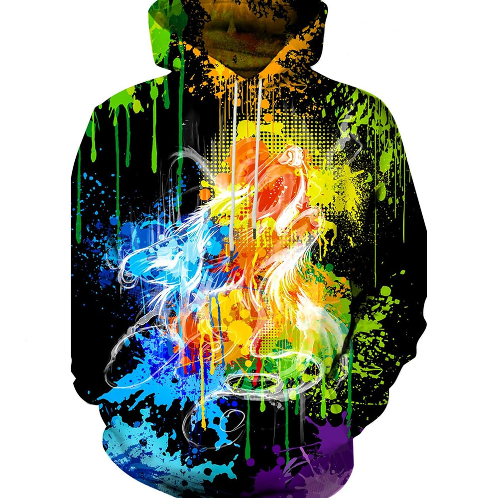 Hoodie for Mens Womens Unisex 3D Printed Hoodies Graphic Pullover Hooded Sweatshirt for Men Women Graphic Fashionable colorful patterns